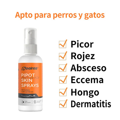 Spray para el tratamiento de la piel de perros y gatos- ELIMINA BACTERIAS EN 15 DIAS✅