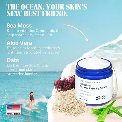 Crema calmante para el eczema totalmente natural The Ocean curó mi eczema