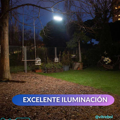 Lampara con panel solar grande 400W - Potente y duradera.