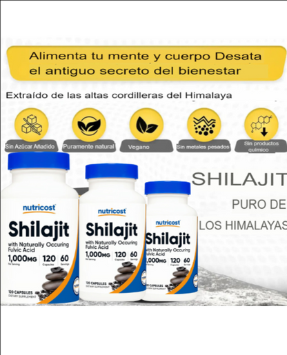 Capsulas de Shilajit  100% Puro 💎  ÚLTIMO DÍA DE OFERTA: 20 %🔥