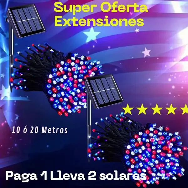 🎄Luces con panel solar navideñas 🎅