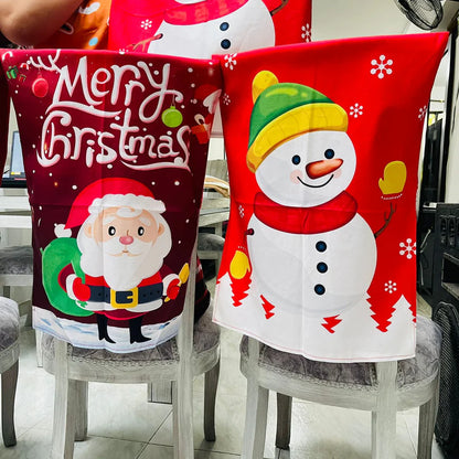 4 FORROS PARA SILLAS DECORACION NAVIDEÑA🎅✅